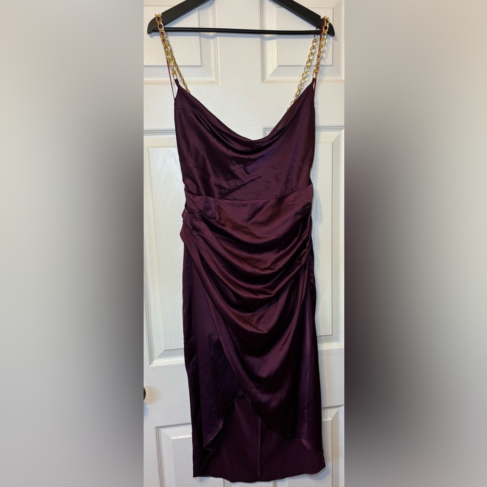 Luxxel Strapless Deep Purple Dress